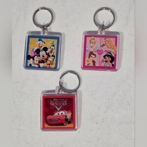 Disney Keychain Set Of Cars, Fab 5, And Princesses
